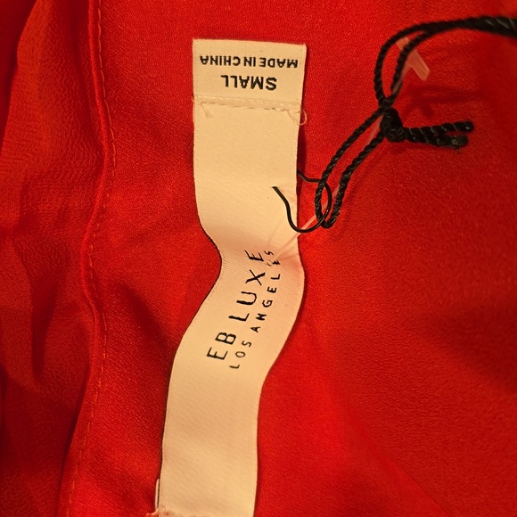 NWT Ophelia Maxi Halter Dress Red small $65 tie cutout, EB LUXE Los Angeles - Picture 6 of 9